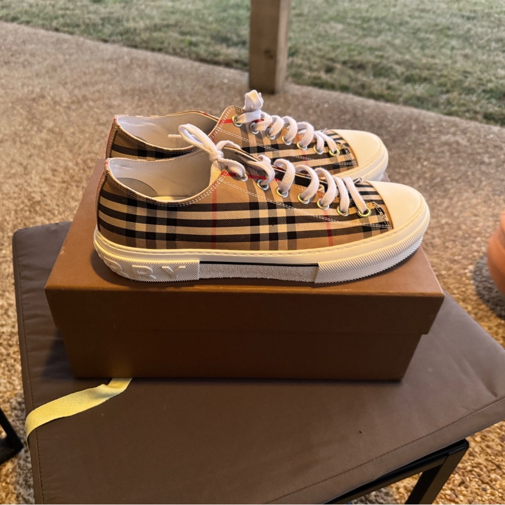 Low top Burberry Check Cotton Sneakers